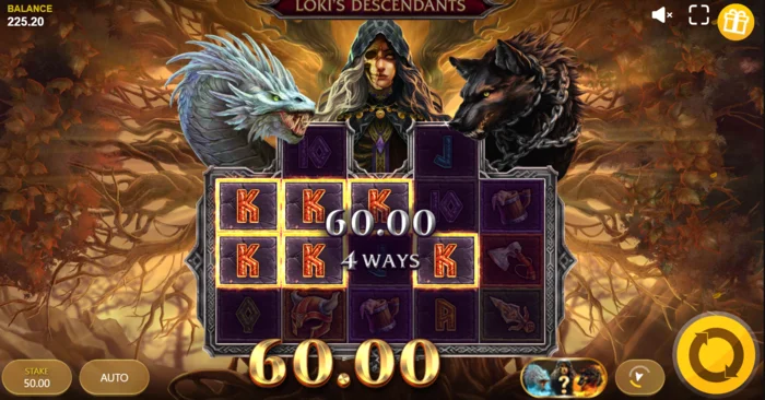 Loki's Descendants - Monster Spins stilling í virkri stöðu